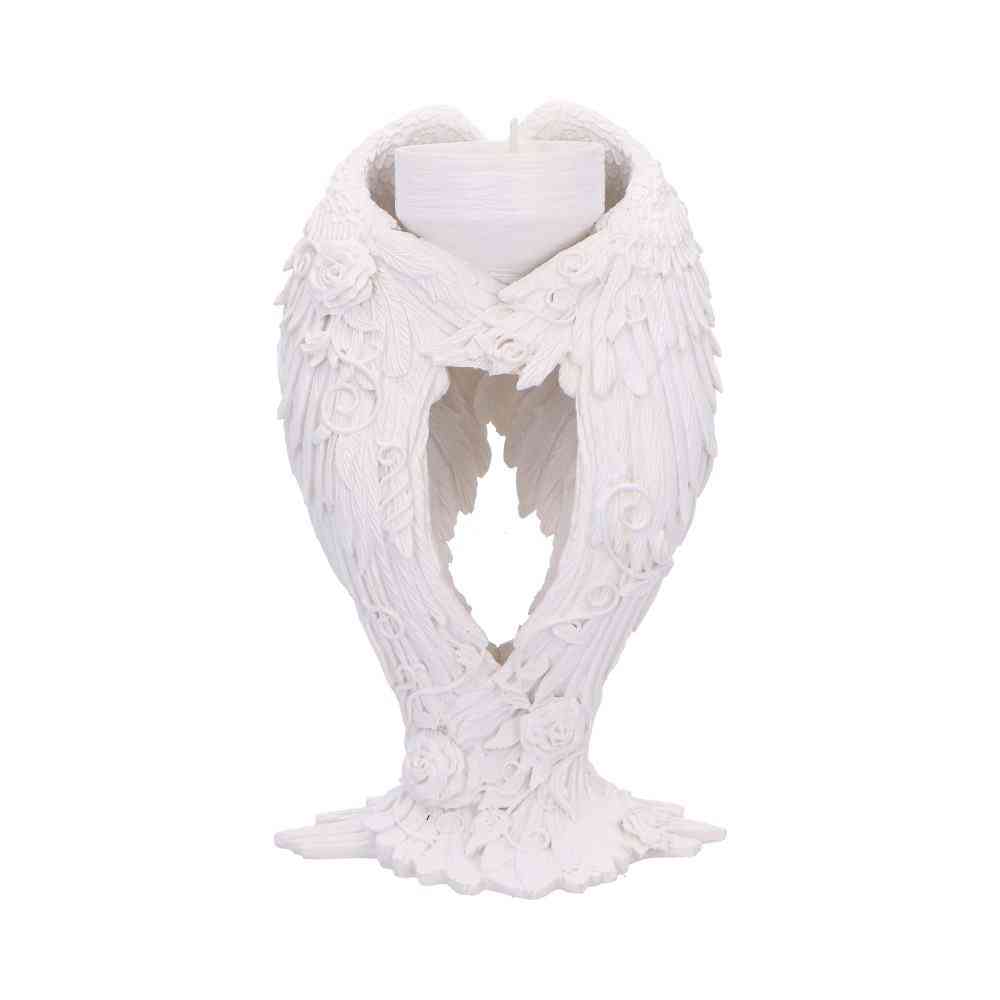 Nemesis Now - Angel Wings 17cm Theelichthouder - Wit
